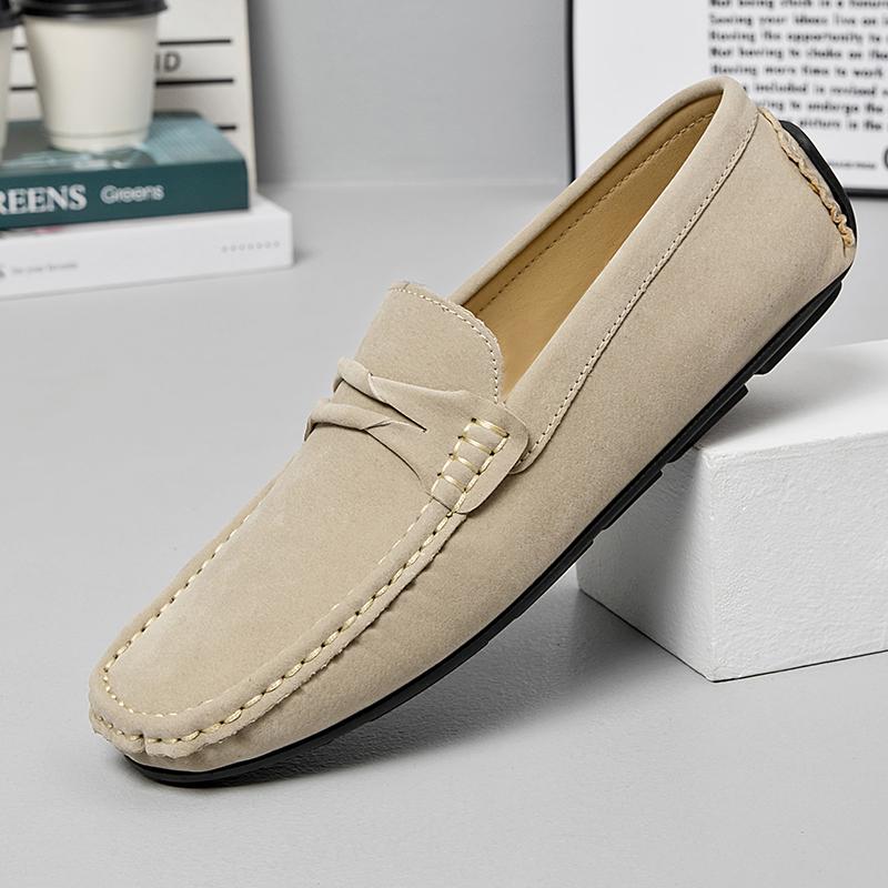 Men's Casual Leather Shoes Lightweight Loafers Moccasins Slip on Comfortable Driving Shoe