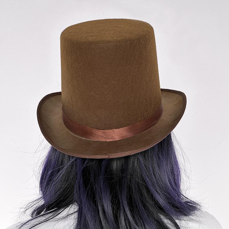High hat retro British gentleman jazz hat magician hat show sequined hat rain high hat non-woven