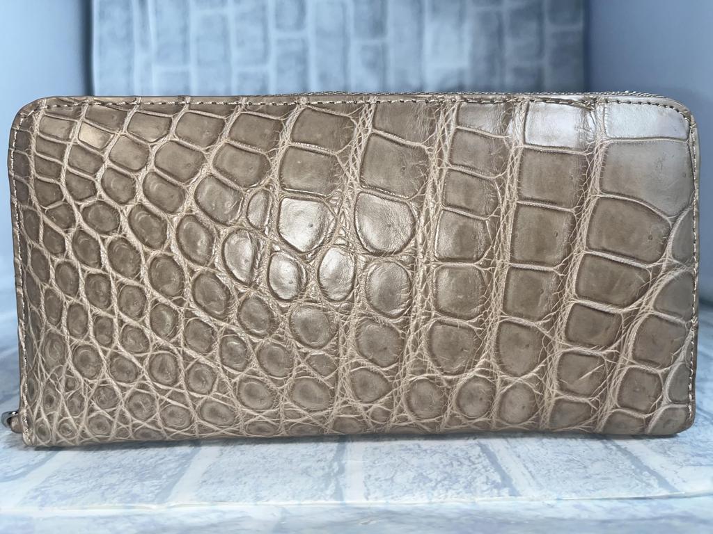 Guodi Krokodil Äkta Läder Lång Plånbok Rund Dragkedja Typ Krokodilskinn Krokodilskinn Plånbok Plånbok [GUODI] Dam/Herr/Krok