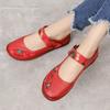 Spring-Summer Soft Sole Non-Slip Leather Shoes for Middle-Aged and Elderly Women
