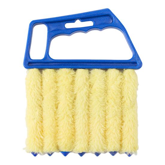 Window Blind Duster Cleaning Brush Non-Slip Handle 7 Finger Air Conditioner Vent Cleaning Scrubber Mini Blinds Washable Tool