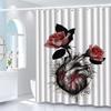 Heart & Roses Shower Curtain: Embrace the Bold Art Design, Soft Fabric, and Romantic Vibes for Your Unique Bathroom