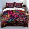 Colorful Abstract Pattern Bedding Set Bedding Set (1 Duvet Cover, 2 Pillowcases, Duvet Not Included)