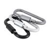 D Shape Outdoor Tools Metal with Lock Climbing Camping Keyring Key Buckle Carabiner Hook
