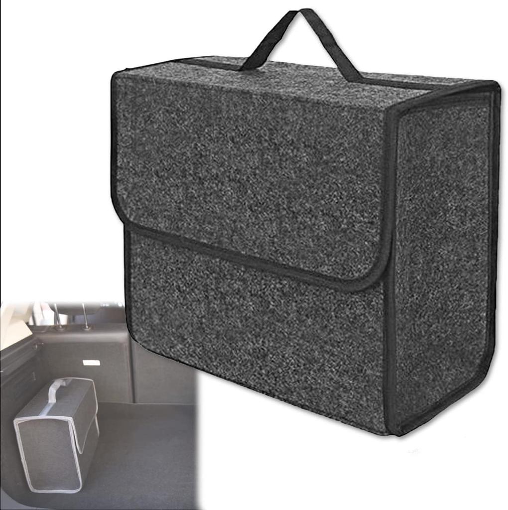 VICHE CATT Trunk Car Storage Foldable Box Case Felt Storage Bag (Dark Gray)