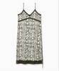 Sio Python Lace Slip Dress Brown