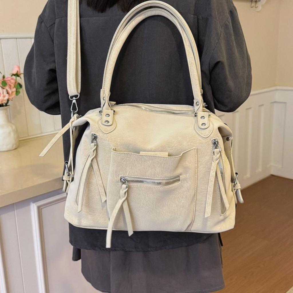 Xeie Thuk Handbag Unisex Large Capacity Multi Pocket Daily Casual