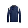Under Armour Rival Logo Print Drawstring Hoodie Long Sleeve Men Hoodie Blue 1373829-404