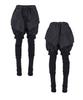Lekyulli Unbalanced Leggings Baggy Pants Black