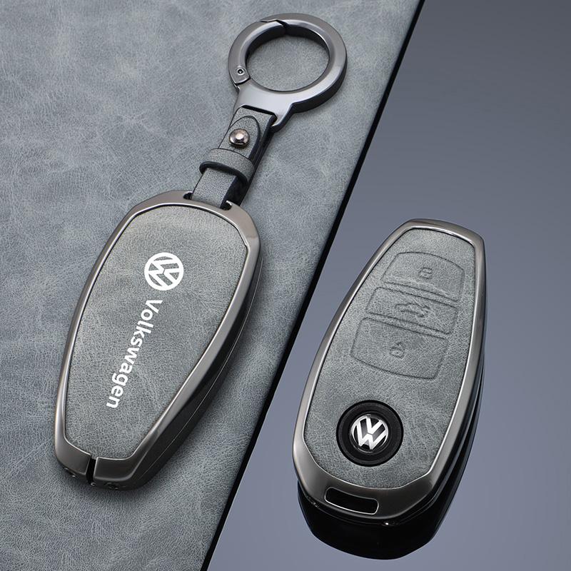 ABCD1 Zinc Alloy Car Smart Key Case Cover Keychain Shell for VW Volkswagen Touareg 2011 2012 2013 2014 2015 2016 2017 2018 Accessories