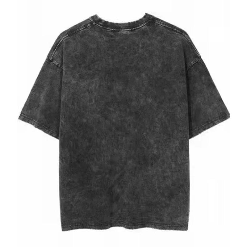 Vintage T-Shirts Street Hip Hop Punk T Shirt Men Harajuku Casual 100% Cotton Short Sleeve UNISEX Acid Wash Tees Y2k Tops