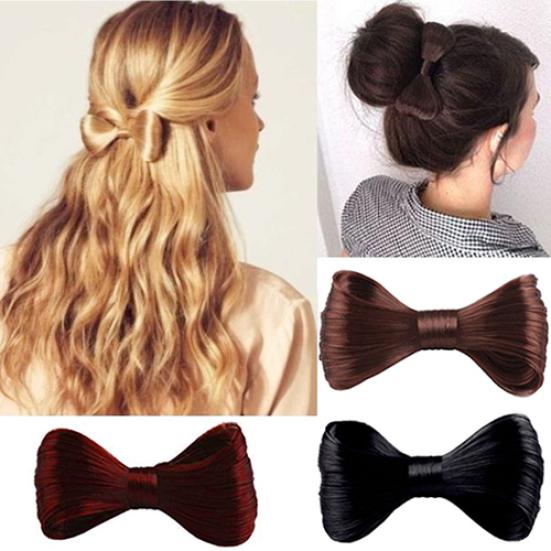 Mode Femmes Cheveux Pince Bec de Canard Fibre Synthétique Nœud Papillon Accessoire Cheveux Fête
