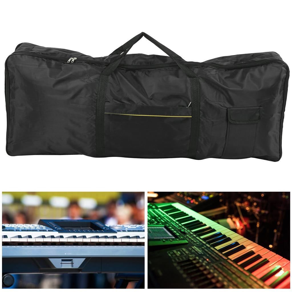 61‑Key Keyboard Bag Electronic Organ Piano Protective Case Waterproof Oxford Cloth Black