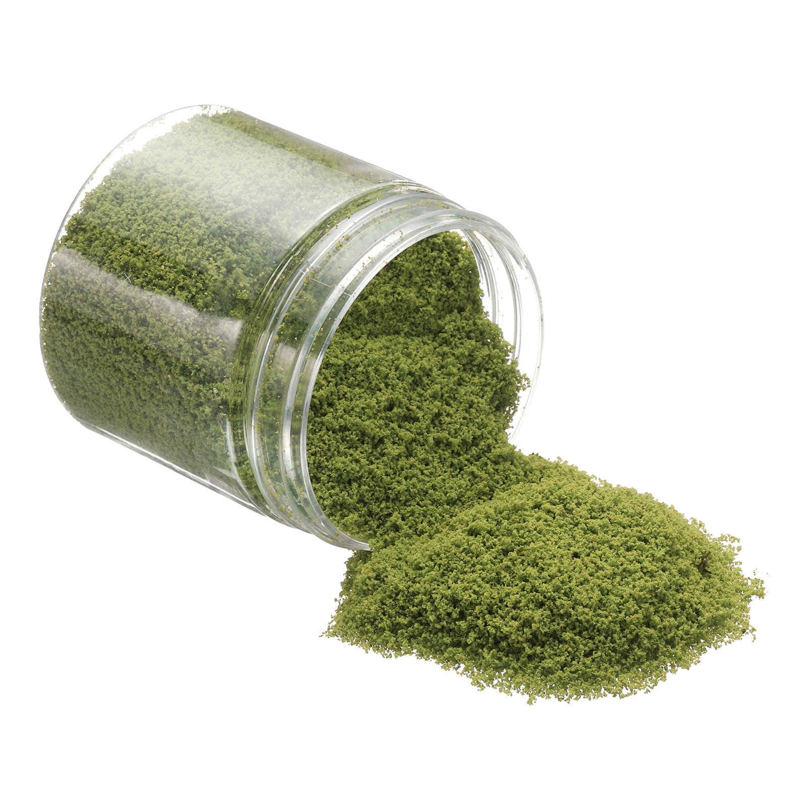 CoCud Model Grass Terrain Powder 185ml Capacity, for Fake Miniature Flowers, Grass Trees, Sponge GreenYellow - (Uses: DIY Dollhouse, Fairy Garden,