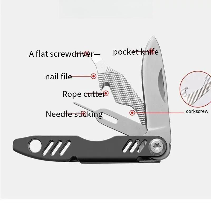 Mobile Phone Card Pick-up Needle, Keychain, Batch Bottle Opening, Multi-functional Folding and Cutting Knife, Portable