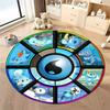 1PC Cute PokemonEevee Charizard Print Round Rug Living Room Bedroom Decor Indoor Floor Mat Decor Carpet for Teens  Adult Gifts