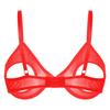 Soutien-gorge pour femme en maille transparente avec armatures Design ouvert ajouré Bretelles réglables Lingerie Brassière