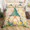 Cartoon Elf Duvet Cover Spring Garden Floral Bedding Set Botanical Flowers Quilt Cover Watercolor Printing Art Comforter Cover