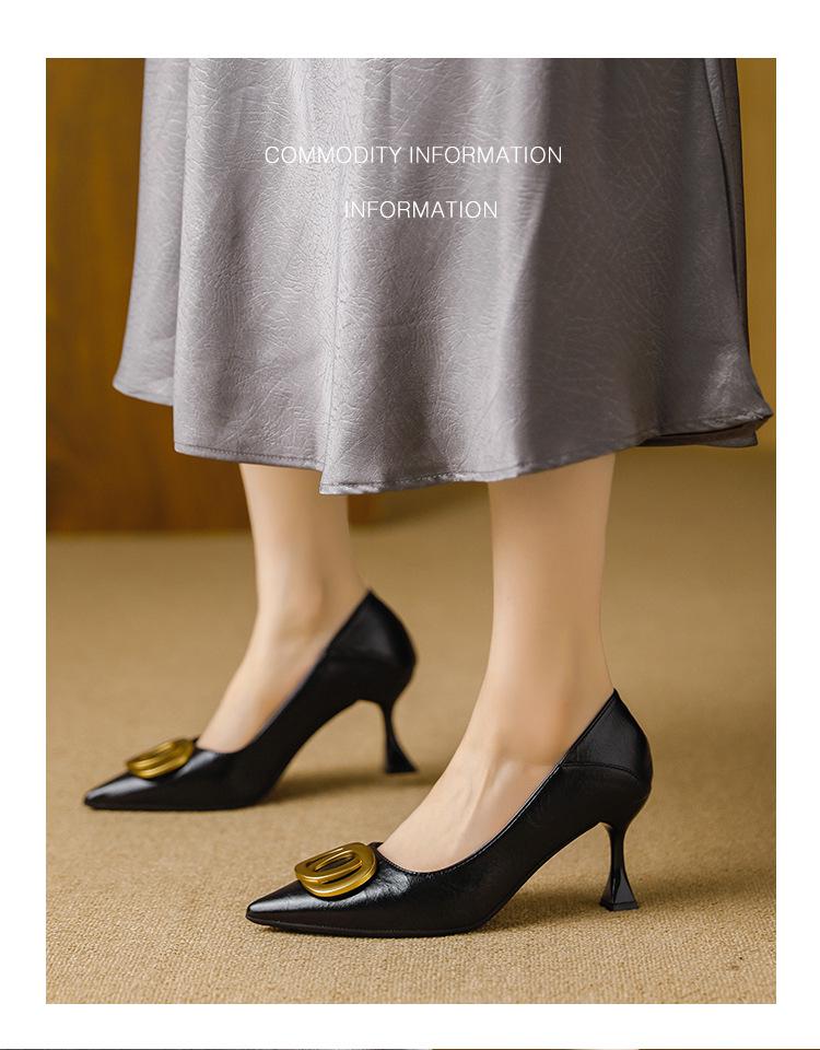 Fuxing 2025 Dámské francouzské lodičky na stiletto podpatku se špičatou špičkou - Elegantní, pohodlné, luxusní design