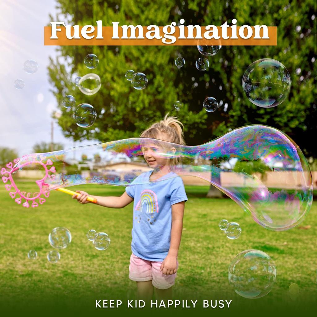 8 Pieces Big Bubble Wands Giant Bubble Playthings Collection Featuring Loose Tray Designed for Children Warm Season Outdoor Game Celebration