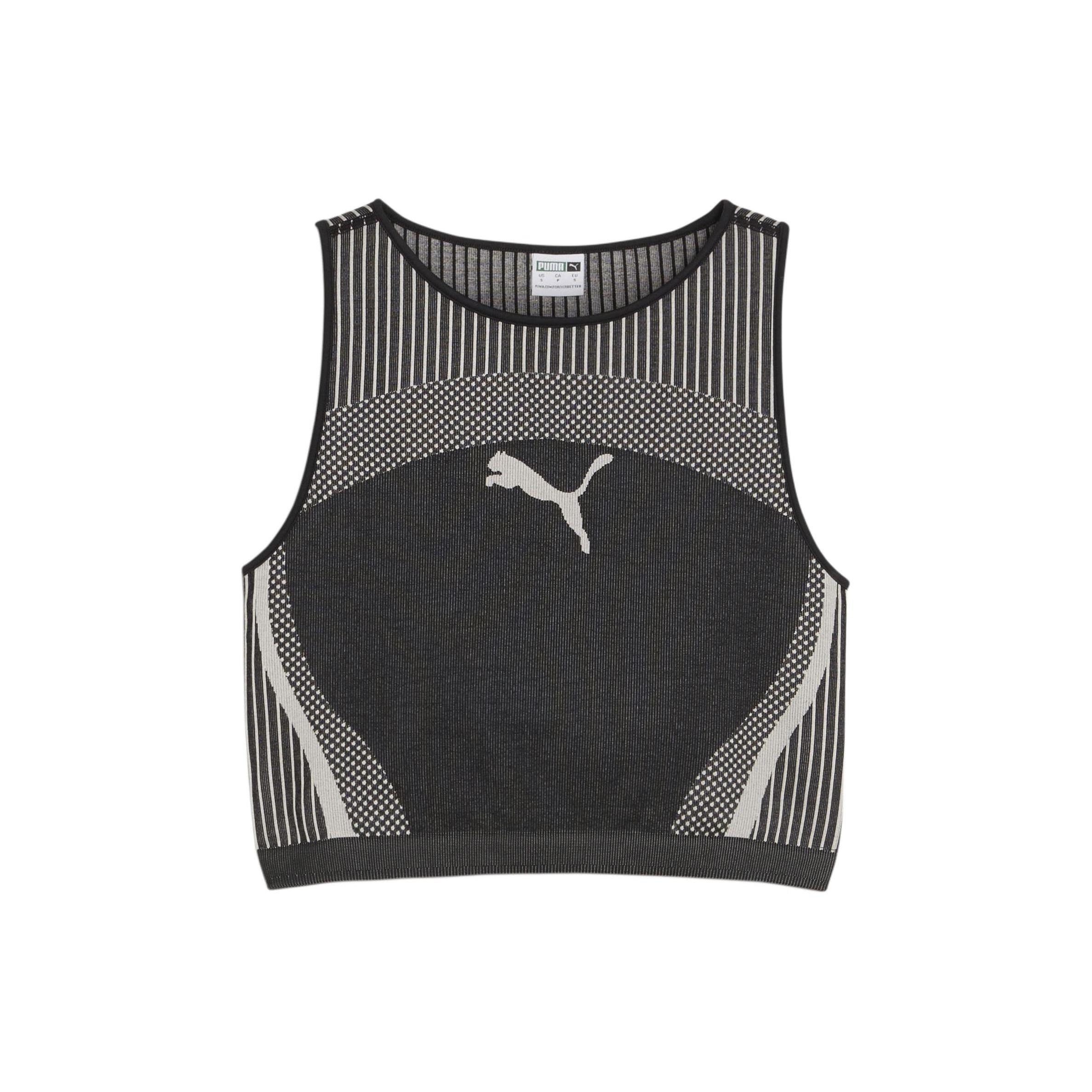 

PUMA Women s Seamless Knit Crop Tank Top Black 624294-01 XS