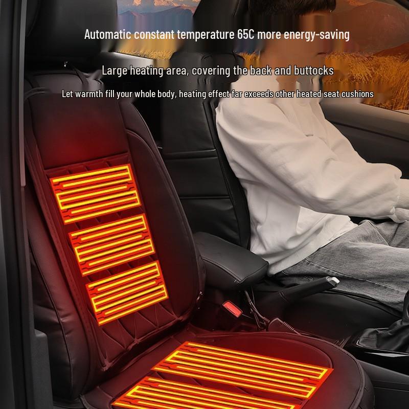 Universal Car Heated Seat Cushion, 12V, Winter Insulated, Single/Double Seat