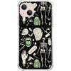 Witchy Skull Art Case Compatible with iPhone 14, Aesthetic Dark and Green Witchcraft Skeleton Bones Case for iPhone 14, Trendy Cool TPU Bumper Phone