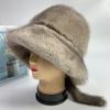 Warm Winter   Snow Mink Fur Hat with Tail fluffy Women Soviet Cap Penguine Hat Luxury Women's Winter   Fur Hat 2022