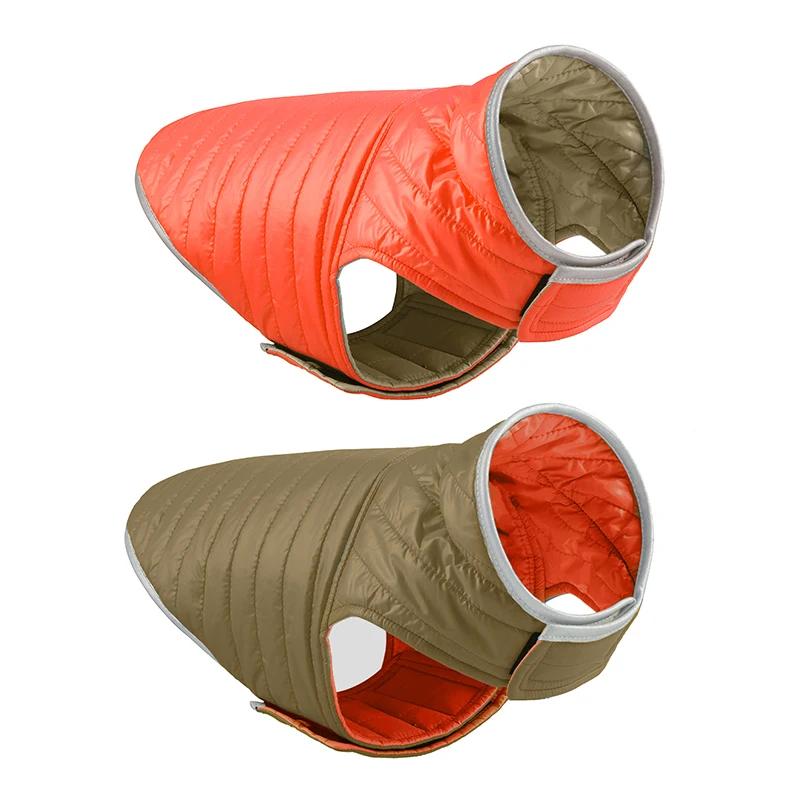 Dwustronna kurtka puchowa dla małych psów podwójne kolory odblaskowe zimowe ubrania dla psów dla dużych psów Pet Chihuahua płaszcz buldog francuski kamizelka