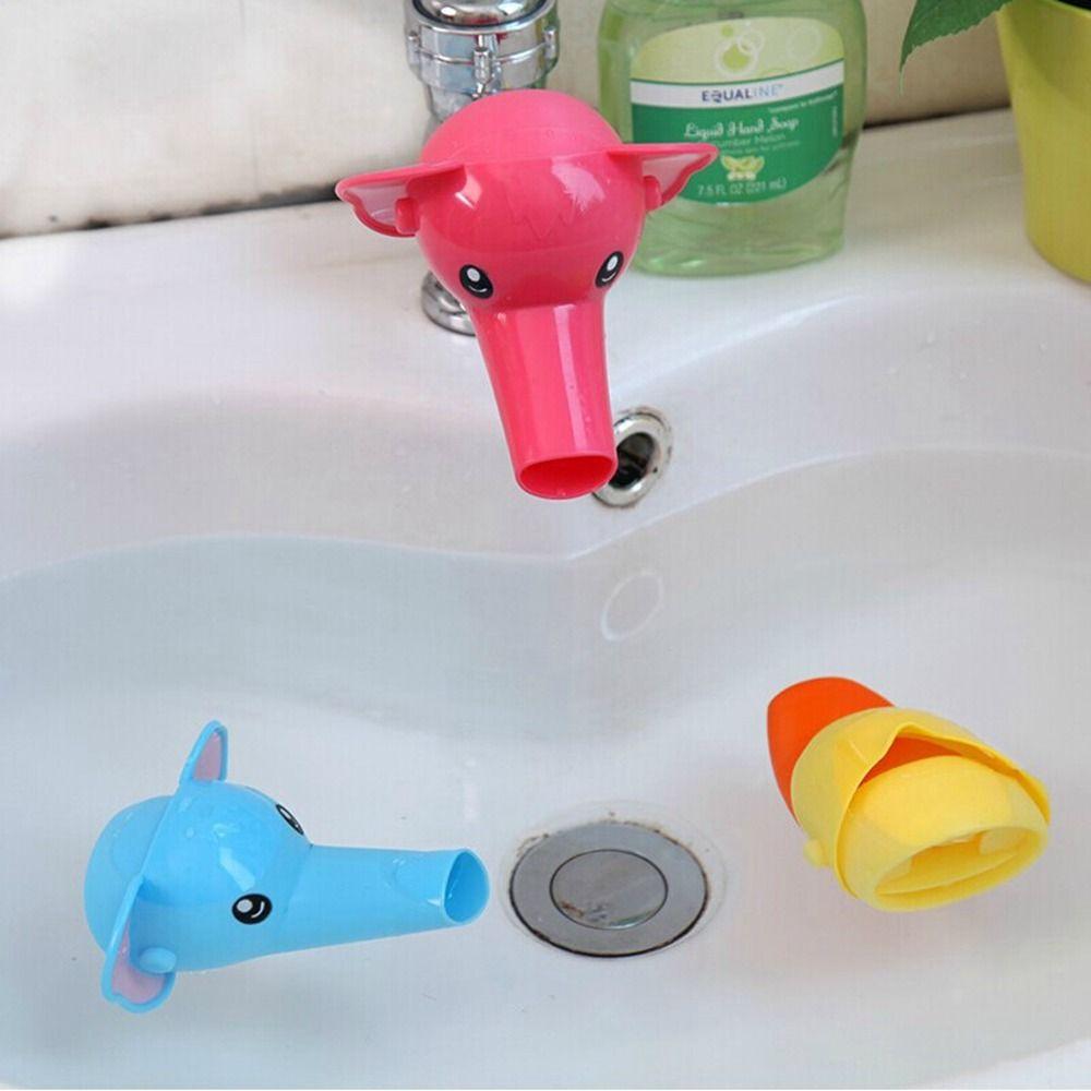 Silicone Baby Washing Helper Splash-proof Cartoon Faucet Extender Cute   Kids Hand Washing