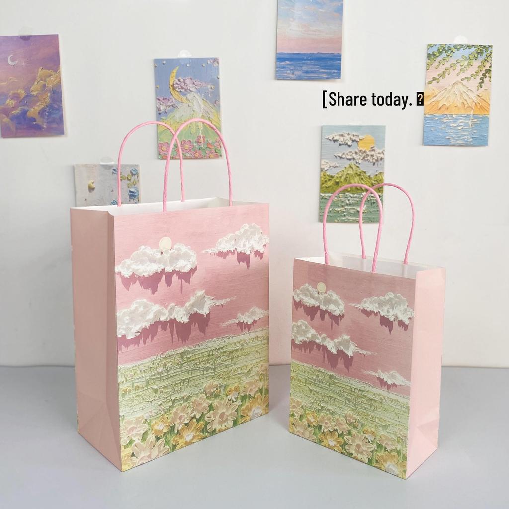 Cute Cartoon Kraft Paper Tote for Jewelry & Small Gifts