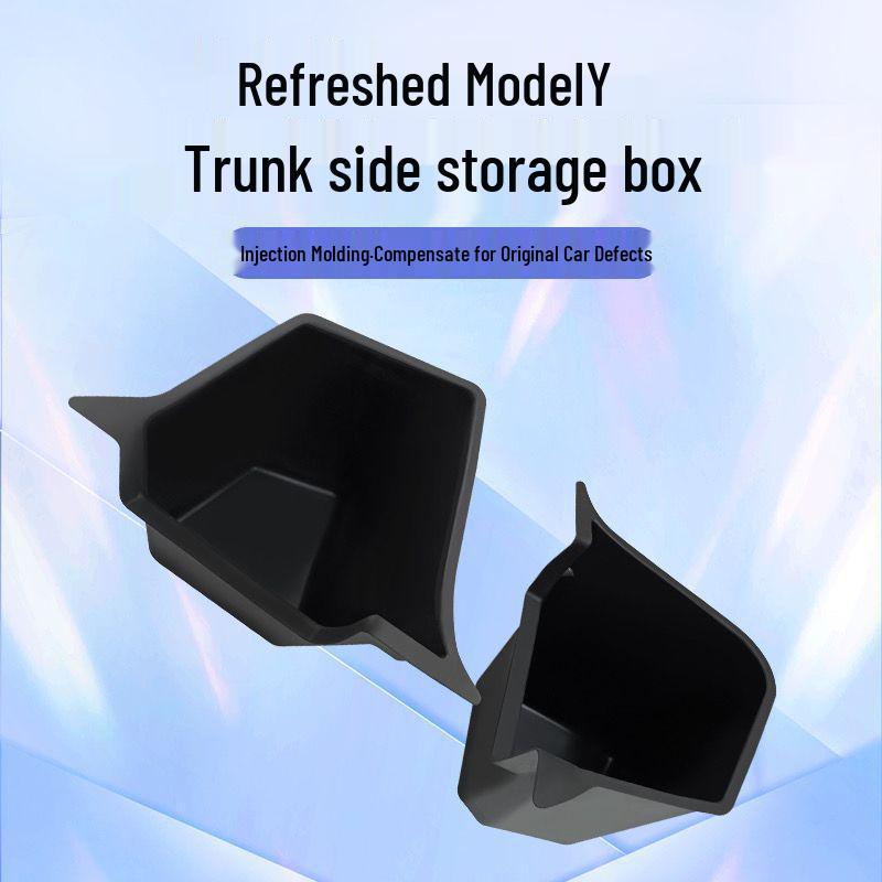 Tesla Model Y 3 TPE Trunk Storage Box & Side Pocket Accessories