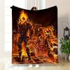 Mittelalterliche Fantasy-Kunst Ghost Rider Decke Super Weich Warm Bett Perfekt für Alle Jahreszeiten, Zuhause Reisen Camping und Freizeitaktivitäten