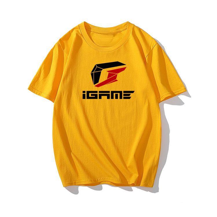 Colorful Igame Graphics Card Bar Esports Peripheral Shortsleeved Roundneck Pure Cotton Tshirt Computer City Geek Workwear
