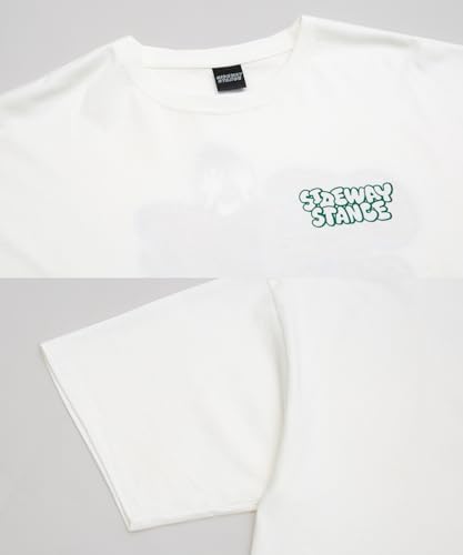 [VERBESSERT] [SIDEWAYSTANCE] Kurzarm Innai Innai Bar Print T-Shirt