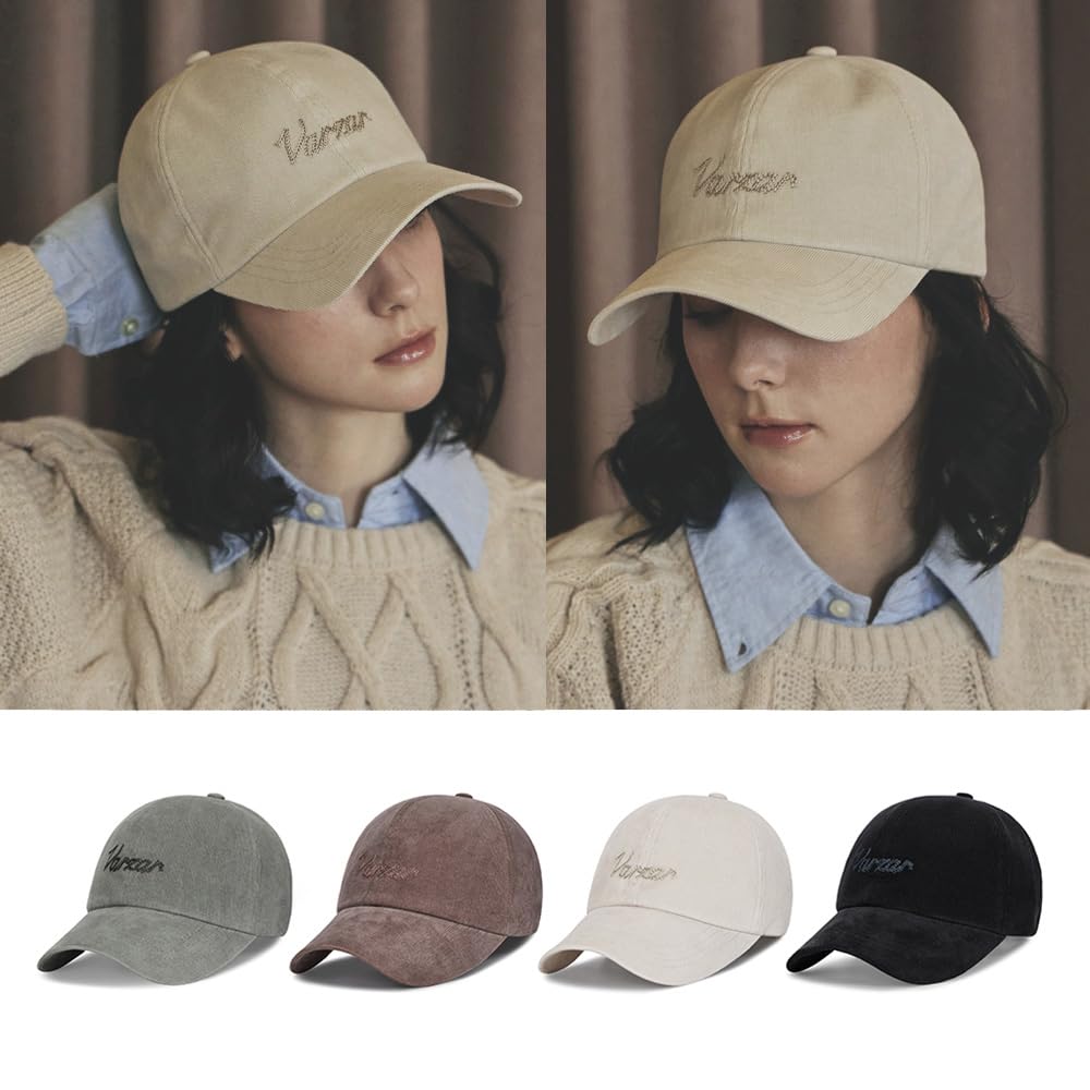 Chain Logo Corduroy OG Fit Ball Cap Cream [VARZAR]