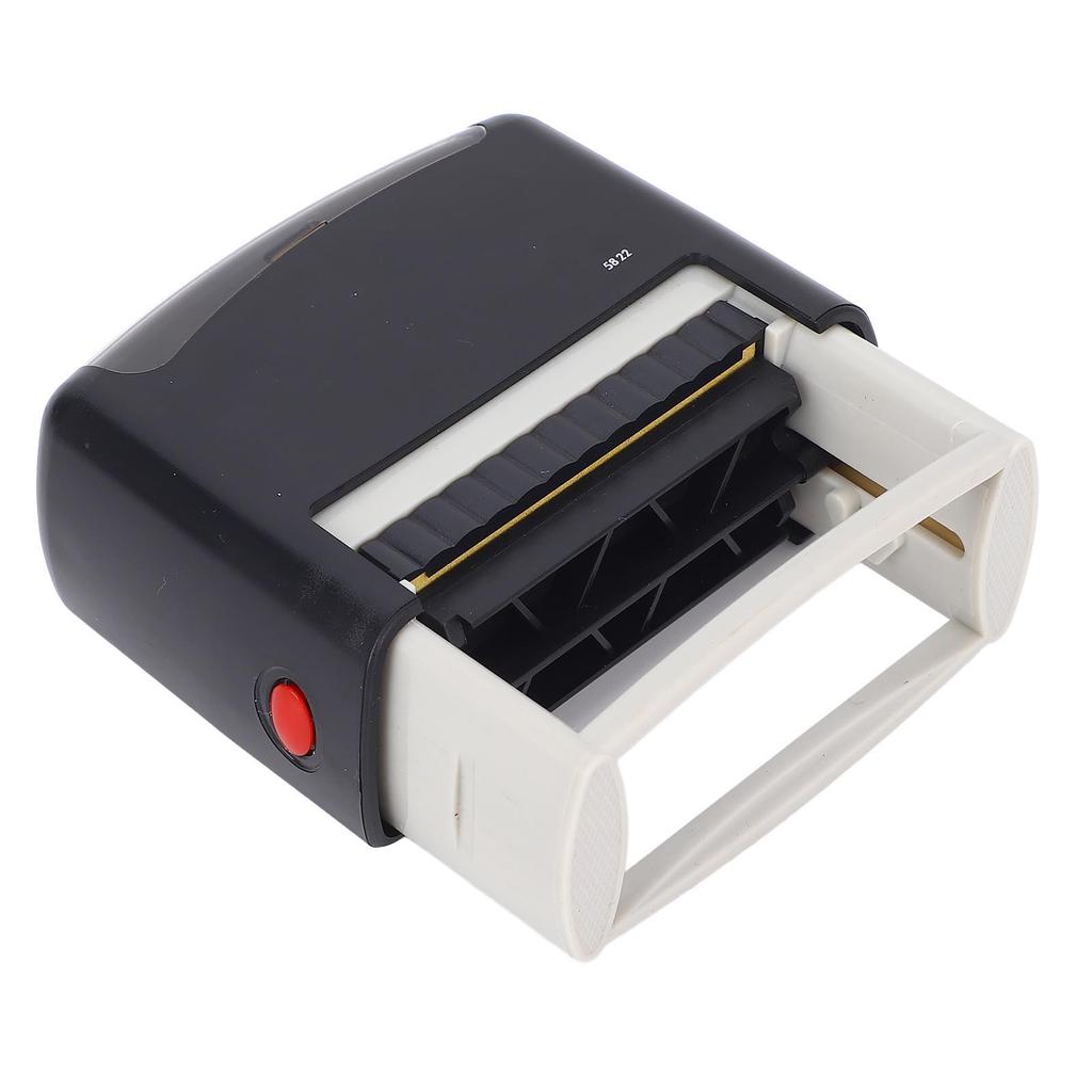 Self Inking Stamper Letter Number Symbol Refillable Automatic Press Stamper for Office School Home 58x22MM Black Shell