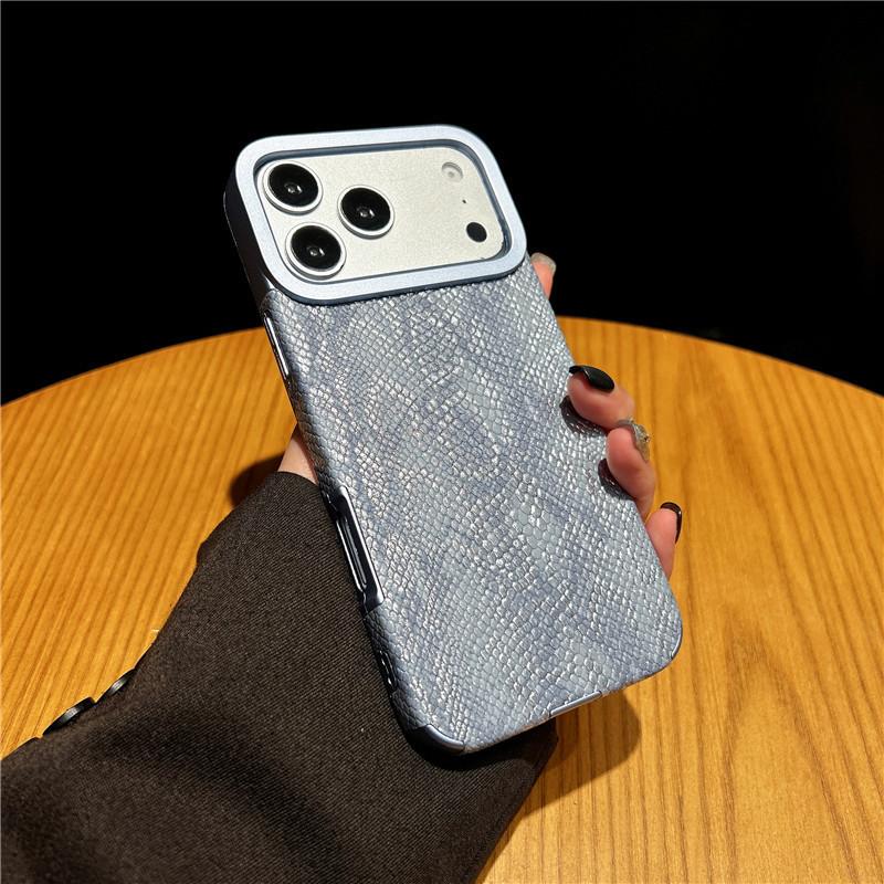Premium Sense Applies To Iphone17promax Mobile Phone Case, Snakeskin Pattern Apple 16 Magnetic Suction 15 Anti-drop 14 Protective Case