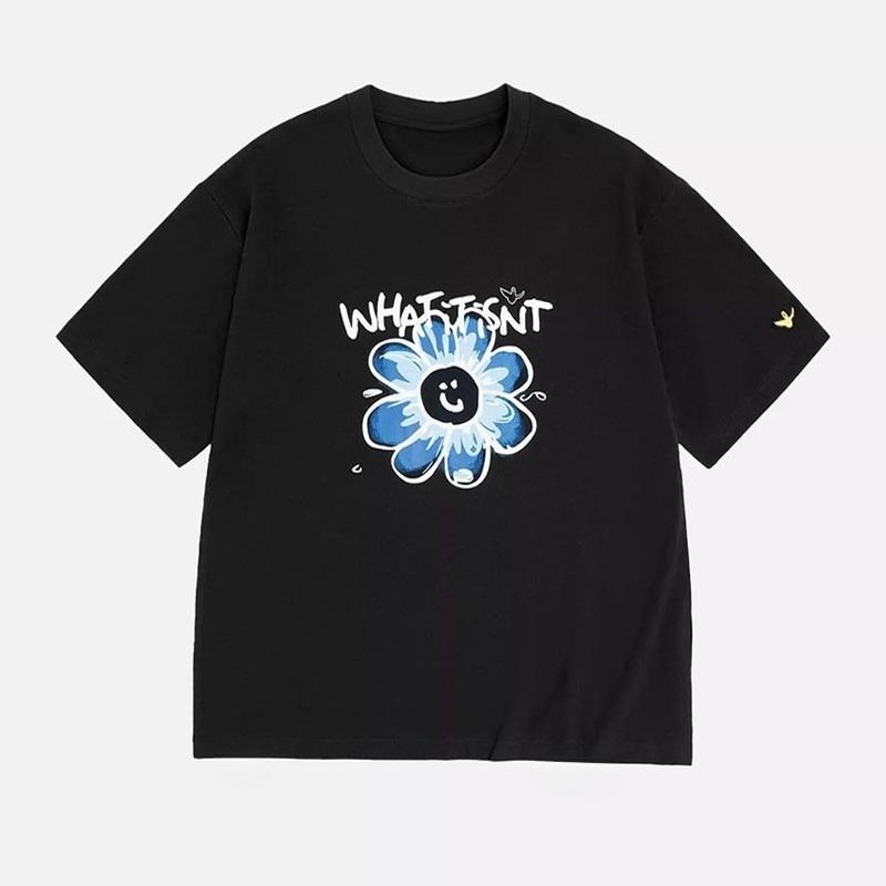 Retro Korean Streetwear What Brand Iti Unisexs And Unisexs Unisex Casual And Versatile ShortSleeved TShirts