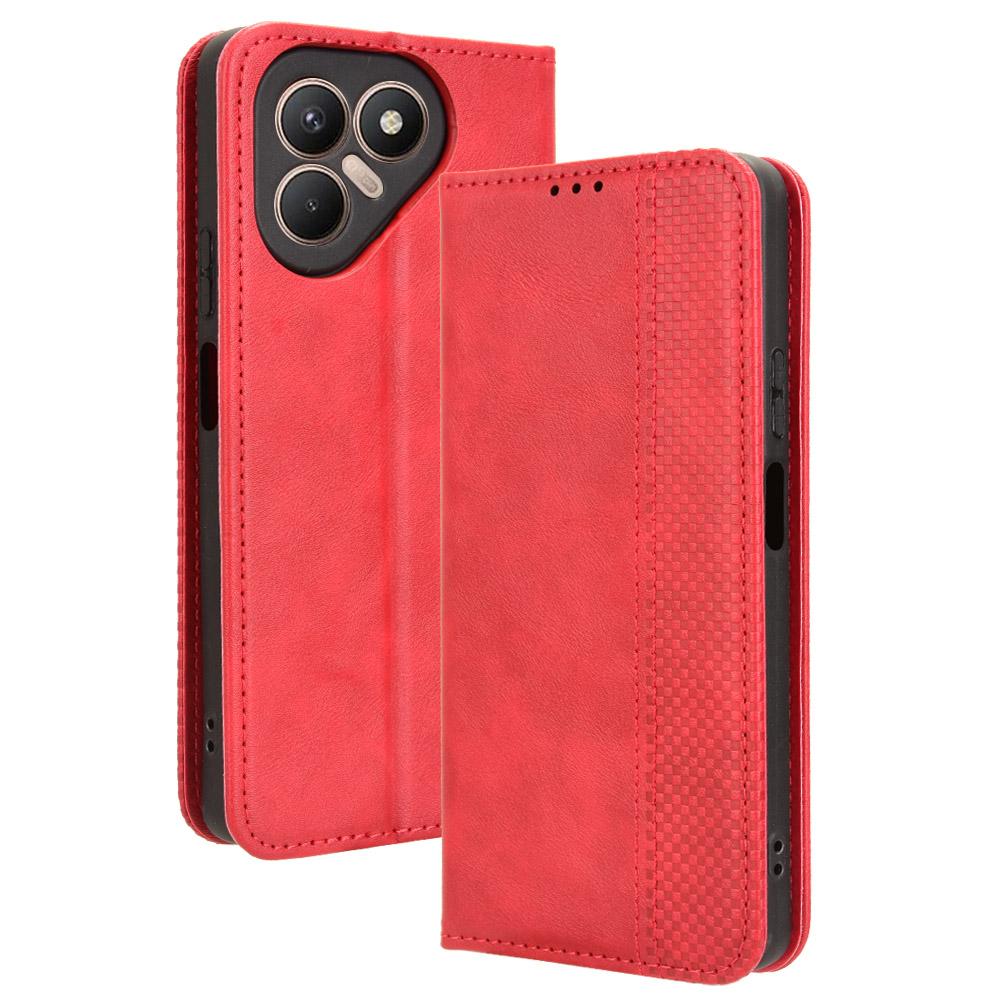 Flip Cases for Tecno Pova 7 PU Leather Full-Body Protection With [RFID Blocking] Shockproof Durable Retro Phone Case