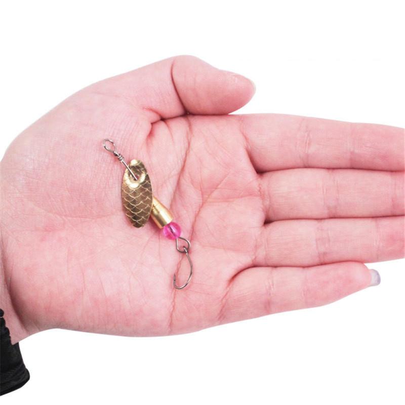 Fishing  Bait 3.5g Spinner With Fish Scale Pattern Metal Spoon Lure Hard Fishing Bait