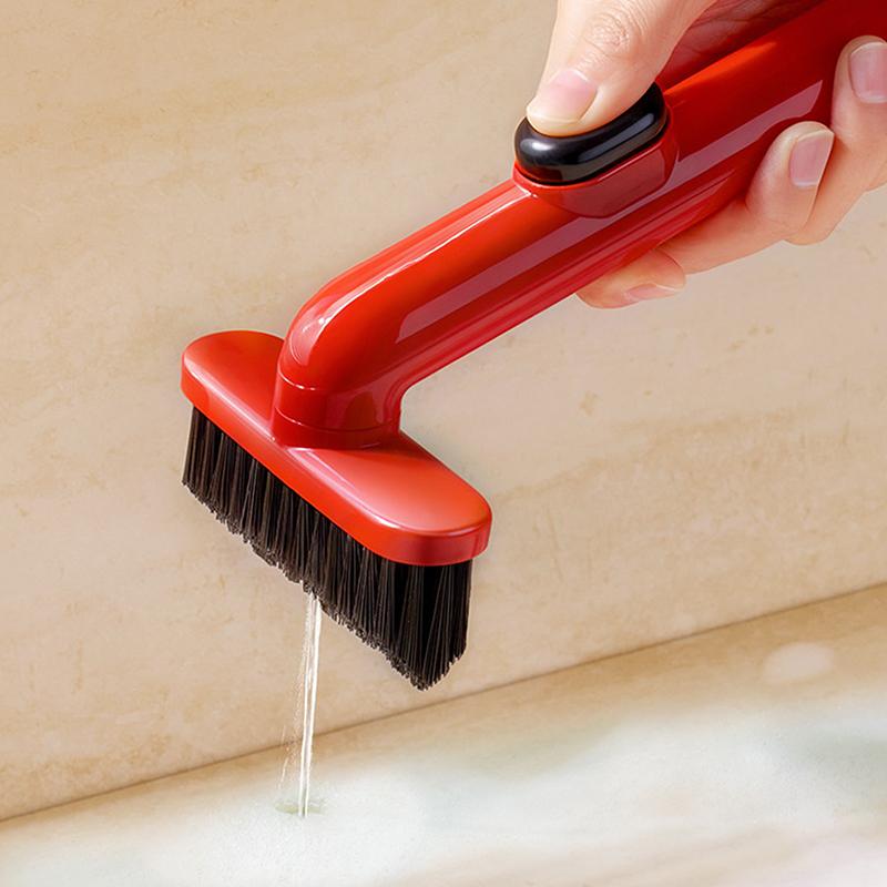 §Multifunctional Bathroom Crevice Cleaning Brush With Liquid Retention, No Dead Angles, Rotating Brush For Bathroom Recesses