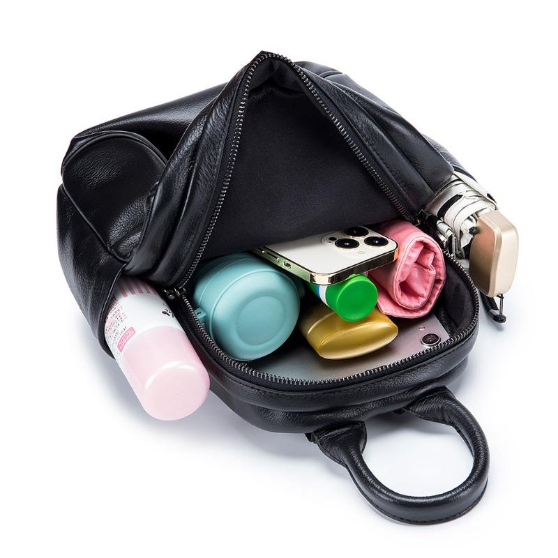 Backpack Women's Fashion Trend Simple Senior Sense Big Capacity Genuine Leather Soft Shell Small Backpack Commuter Bag