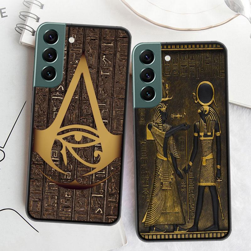 Egypt Pharaoh Mural Phone Case For Samsung A02 A03 A03S A04 A04S Galaxy A55 A35 A25 A15 S10 Lite A9 A8 A7 A6 Plus A90 A80 Cover