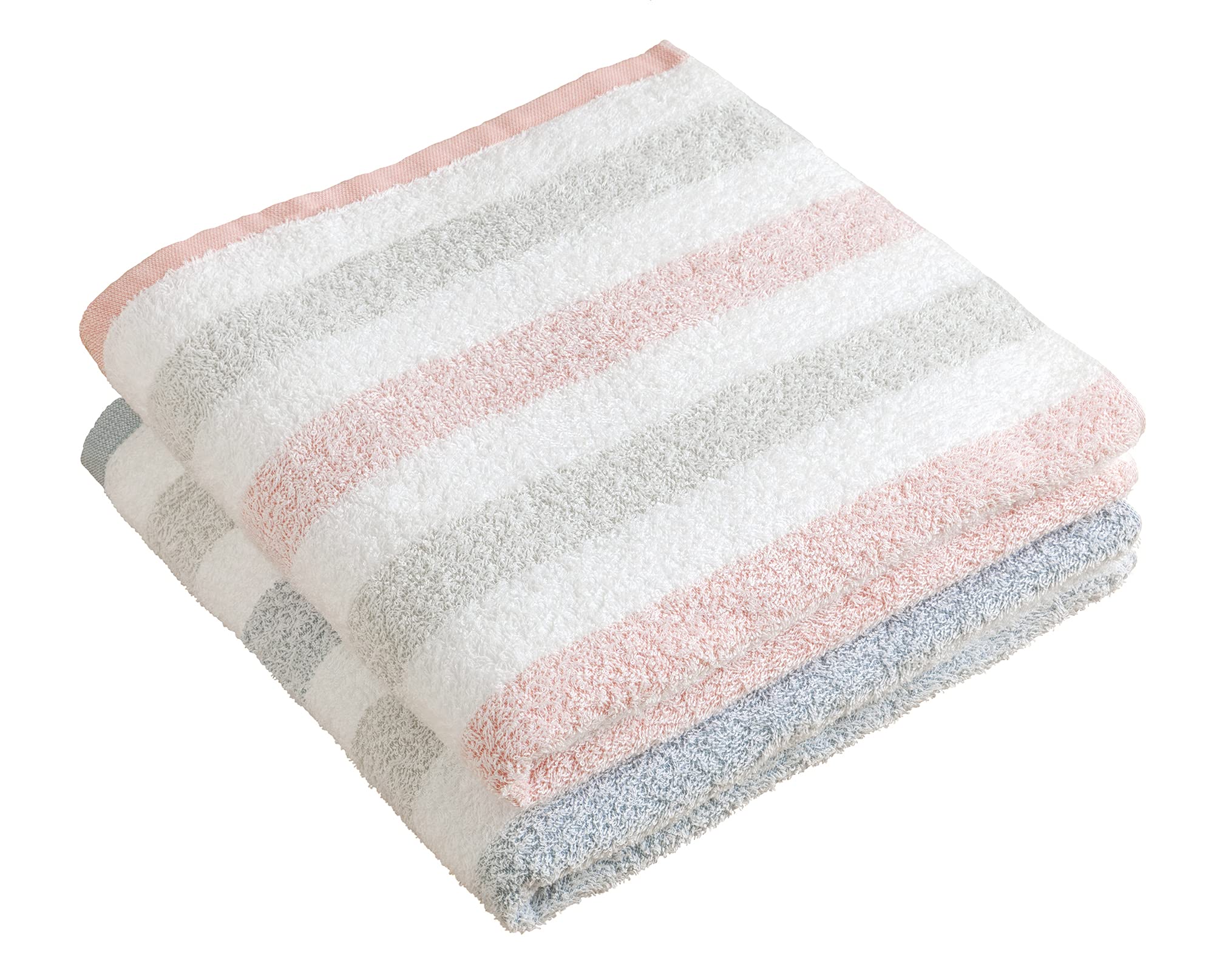 

Kosugizen Senshu Towel Bath Towel Senshu Glad Border 2 Colors 1 Piece Each 63 x 120 cm Thin Type 2 Piece Set Easy-drying TK-6020-2