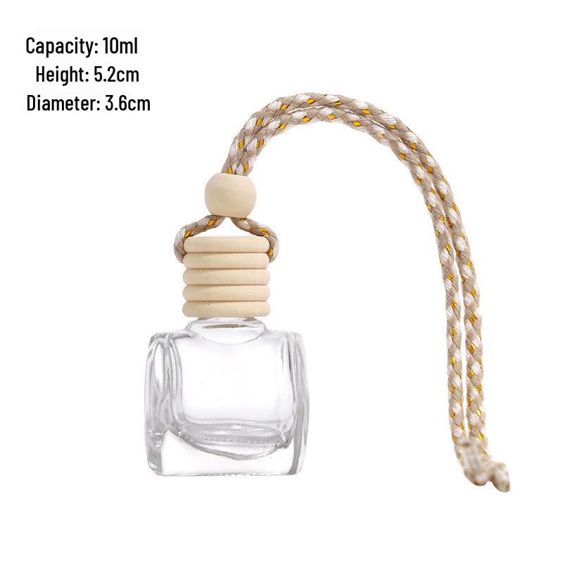 Glass Hanging Car Air Freshener & Essential Oil Diffuser Bottle