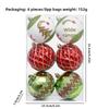6pcs New Plastics Christmas Ball Pendant Paintings 8cm Xmas Tree Ornament Xmas Tree Charm Party Decoration