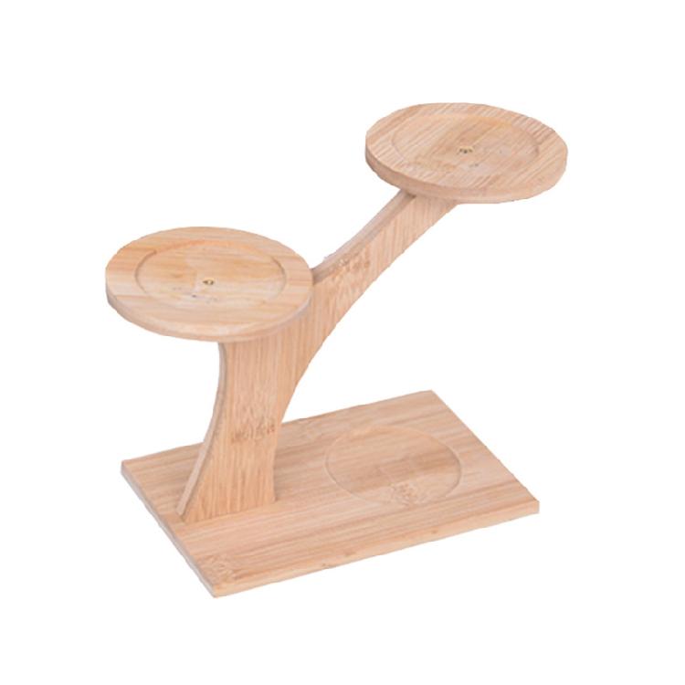 Durable Planter Tray Anti Deformed Bamboo Plants Pot Holder Stand for Succulent