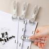 Paper Clip Pusher Set, No Hole Punching Clip Dispenser, Lightweight PC Plastic Shell Multiple Colors Office School Use