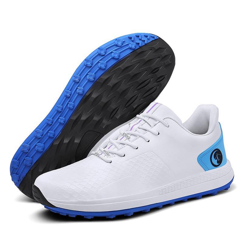 Golf Shoes Men's Waterproof Fixed Shoe Studs Sports Shoes Breathable Lace-up Anti-side Slip Sole Lightweight Men's Shoes